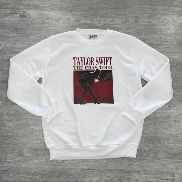 Taylor Swift Tops - Taylor Swift The Eras Tour Women’s 2XL XXL Crewneck Sweatshirt White long sleeve